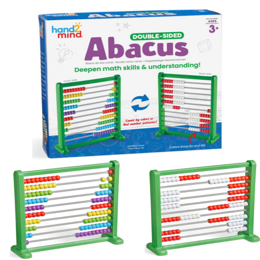 앞뒤가 다른 양면 수세기판 기초 연산 100 수세기 주판 숫자 수학 놀이 교구 완구