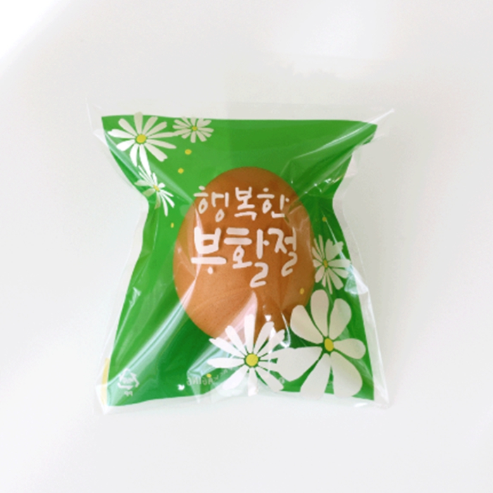 부활절 1구 접착식 비닐(20매) 그린데이지 132/달걀포장지,부활절포장 - 상세 이미지 2