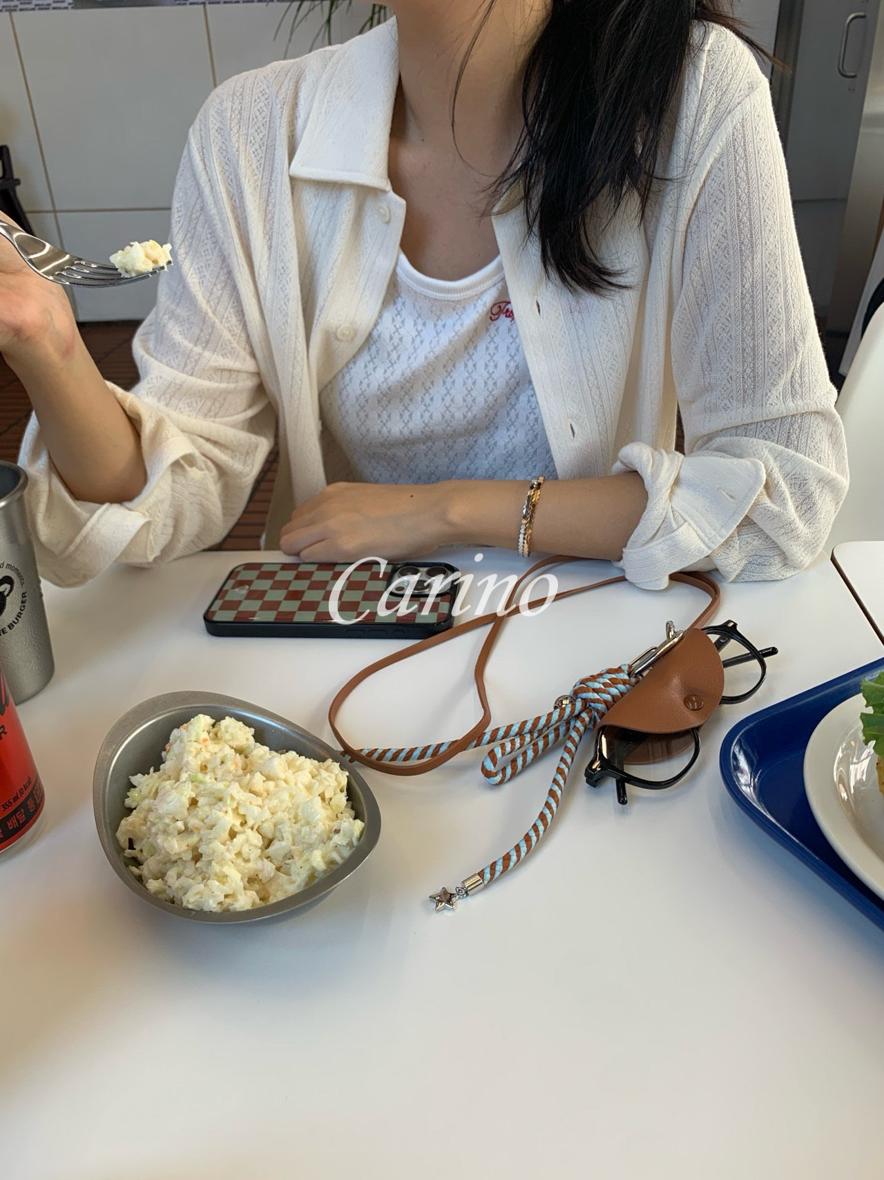 (당일) 블랑 안경 홀더 스트랩 가방꾸미기 백꾸 레이어드코디 트렌디룩 blanc (2color) 상세 이미지 14