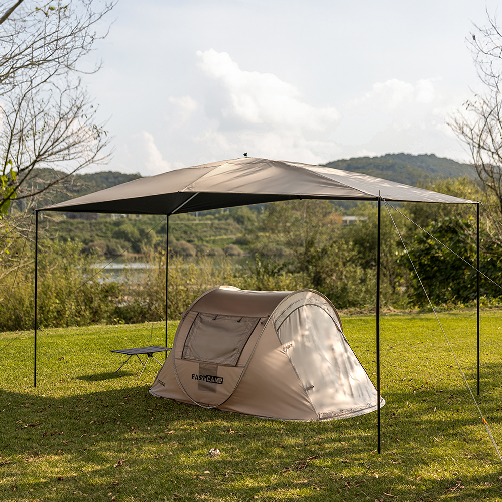 아이두젠 반타곤 렉타 타프 대형 블랙코팅 그늘막 3.8x2x2.3m, 탄