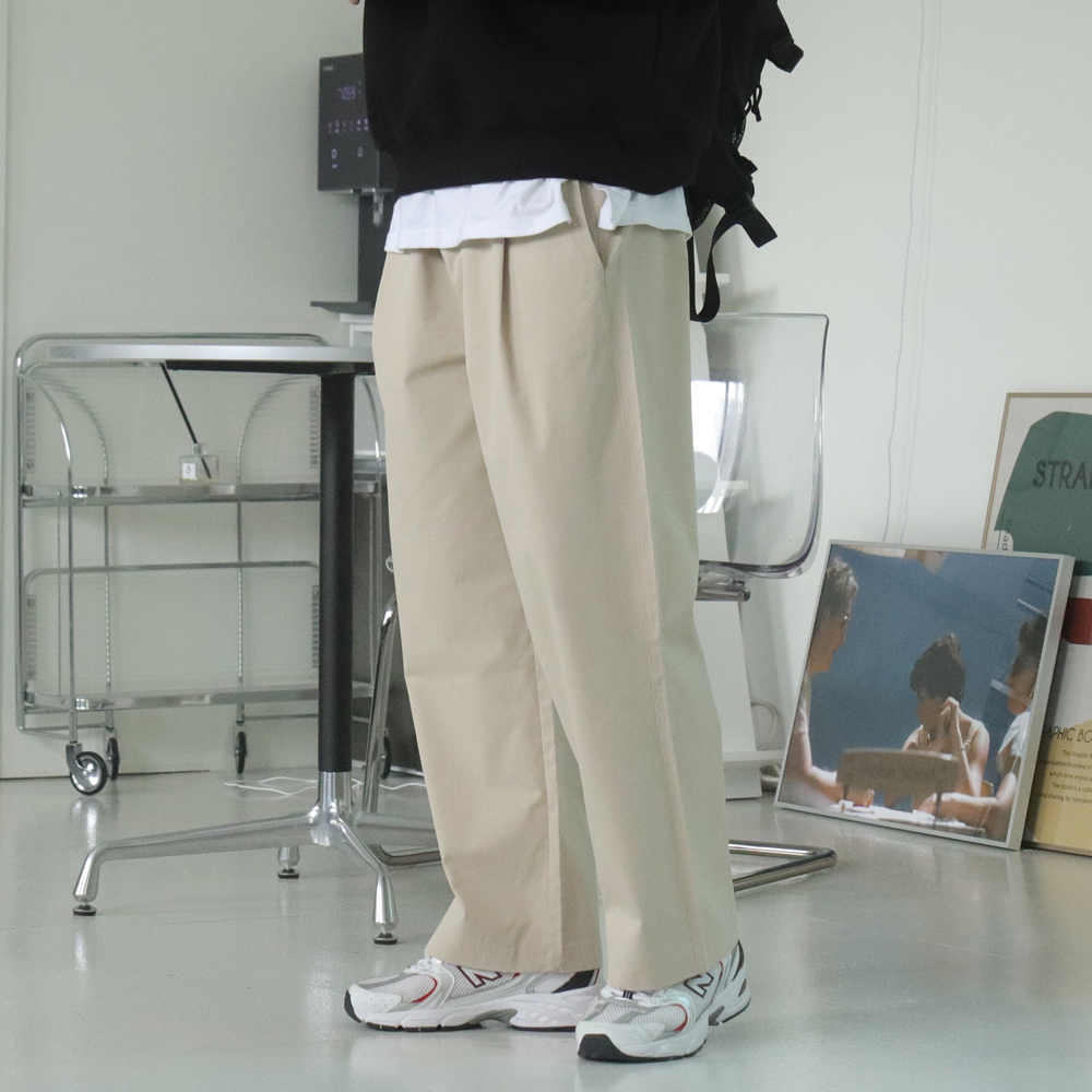 남자 바지 빅사이즈 밴딩 팬츠 면바지 남자와이드팬츠