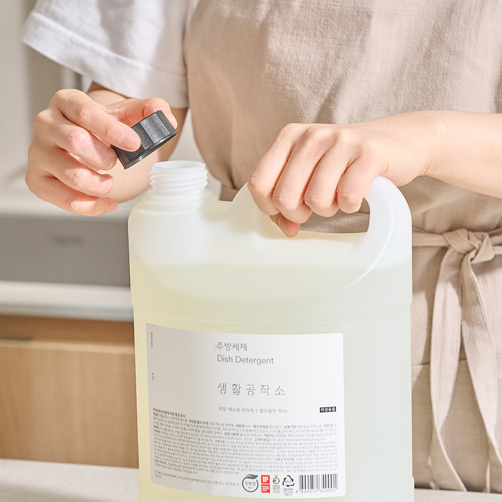 생활공작소 친환경 대용량 주방세제 4L - 상세 이미지 3
