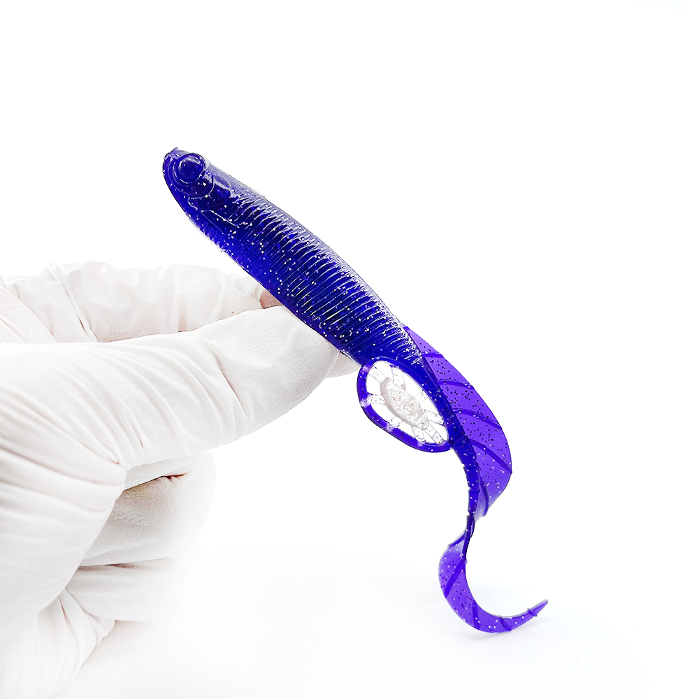 캣츠크로우 모비딕테일 광어웜 다운샷웜 070 퍼플, 12.7cm(5인치) 이미지 3