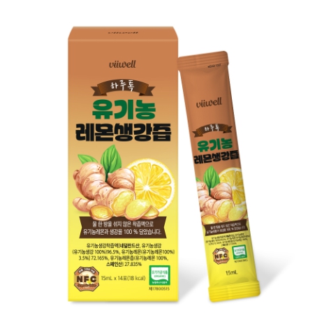 유기농 레몬생강즙 원액 스틱 효능 진액 착즙 무가당 무설탕 - 상세 이미지 2