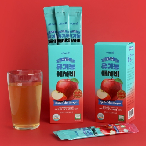 애플사이다비니거 스틱 유기농 사과식초 100% 크런치 최화정 애비사 - 상품 이미지