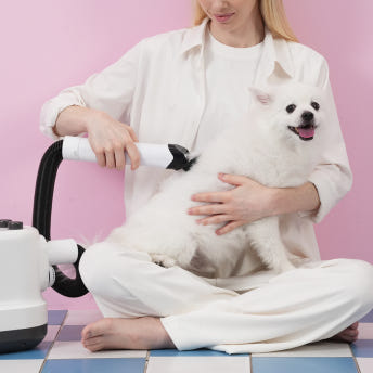 세븐펫 진공미용기+드라이기 2in1 강아지 고양이 이발 에어살롱 펫스타일러 - 상품 이미지