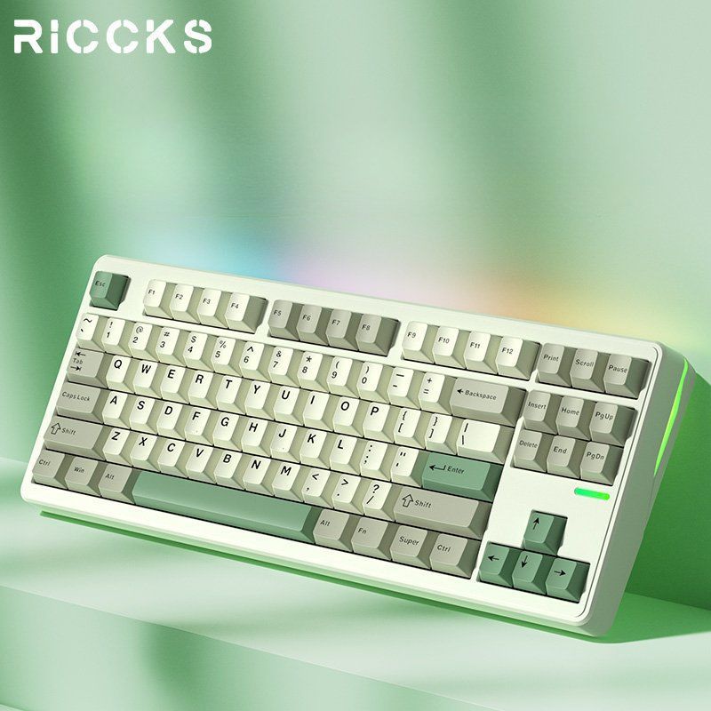 Riccks RS8 기계식 키보드 RS87 주요 무선 블루투스 9009 / 태극축 / 4000mAh - 상품 이미지