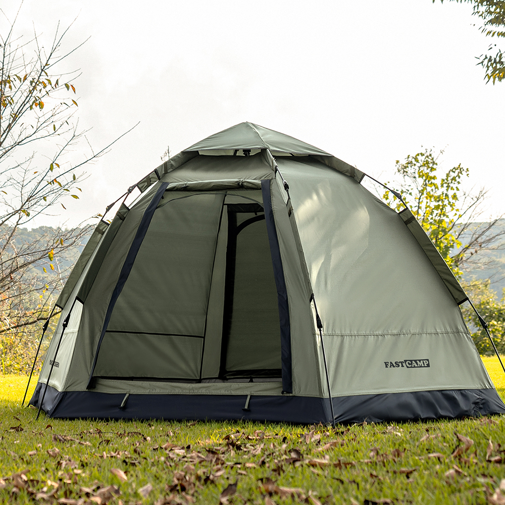 패스트캠프 오토6 원터치 텐트 육각 자동 그늘막 카키