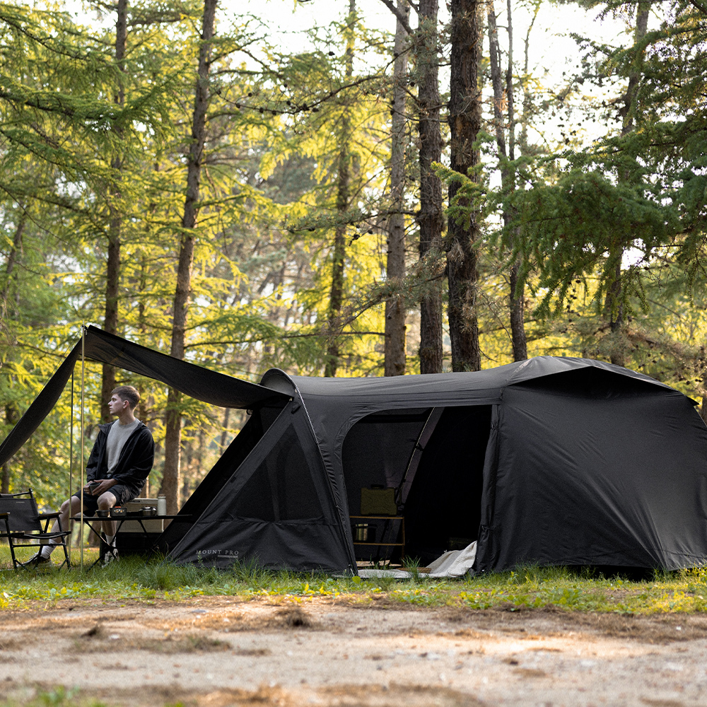 아이두젠 마운트프로 돔 엣지 텐트 리빙쉘 쉘터 감성 거실형 터널형 블랙