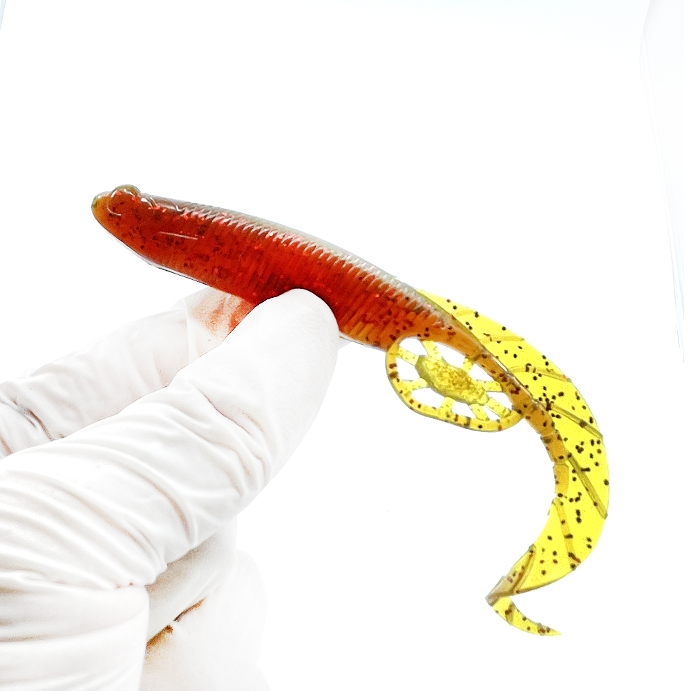 캣츠크로우 모비딕테일 광어웜 다운샷웜 008 모터오일, 12.7cm(5인치) - 메인 이미지