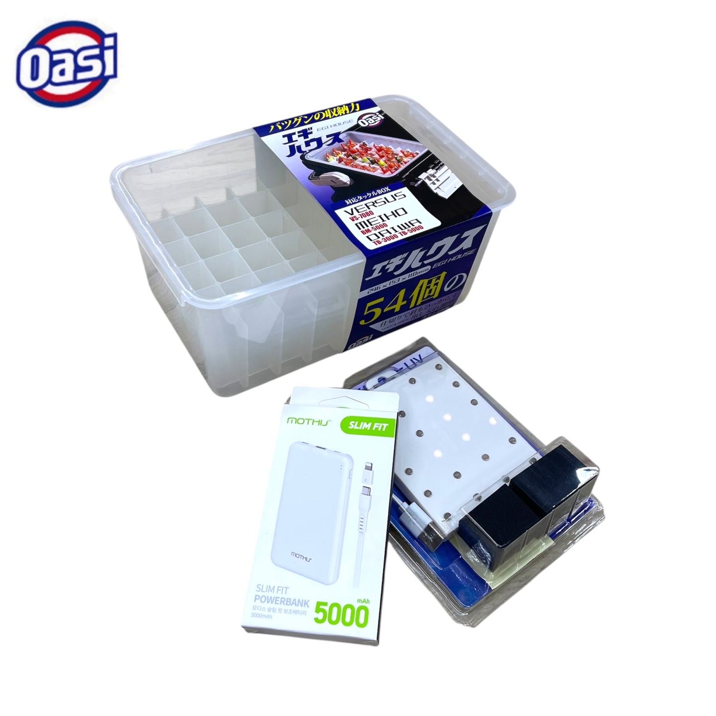 씨케이 UV LED 태클부착형 에기축광기+보조배터리+에기트레이 3종Set - 상품 이미지