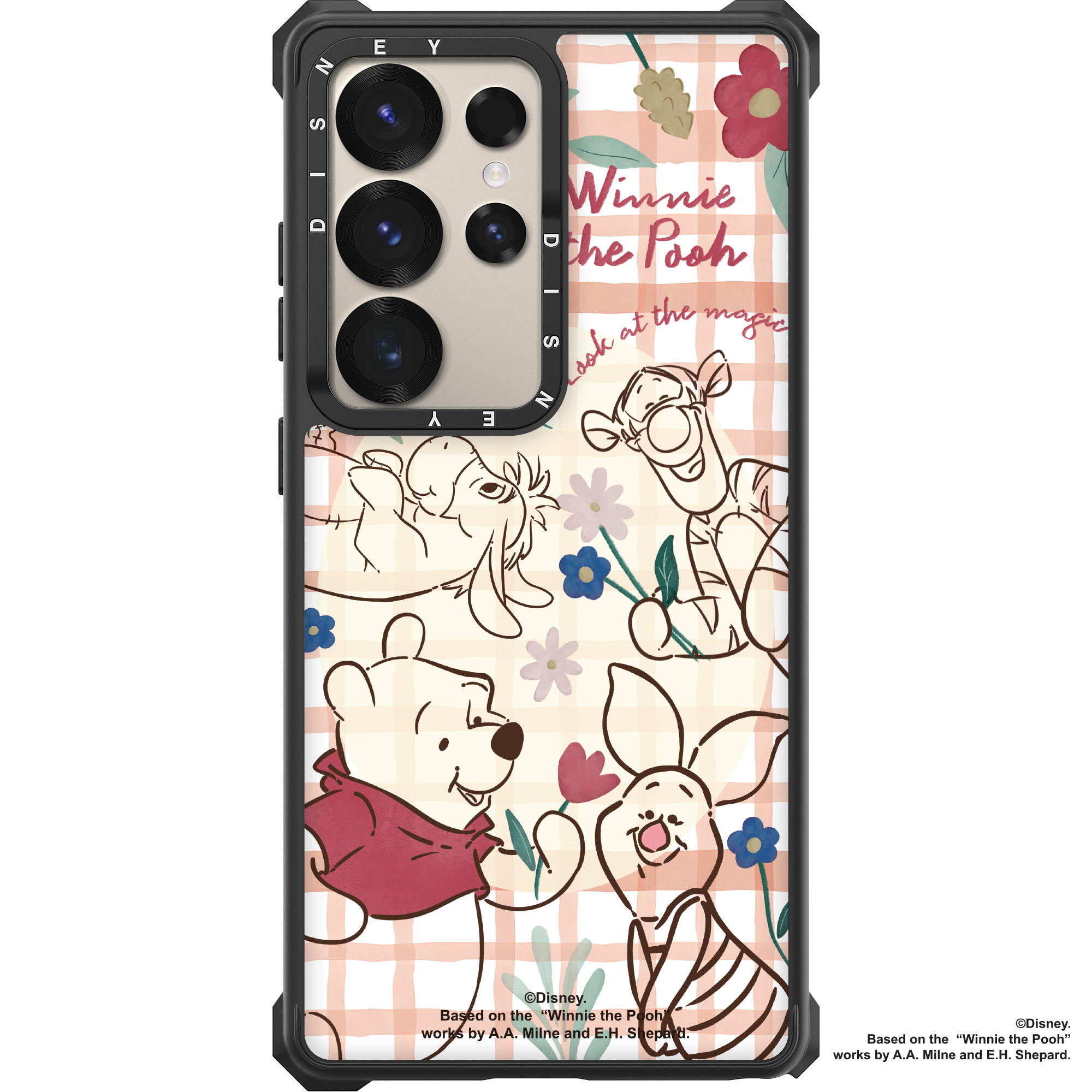 디즈니 갤럭시 S25 울트라 임팩트 디즈니 푸우 블라썸피크닉 디자인 맥세이프 범퍼 휴대폰 플러스 케이스 레드 블라썸 - 상세 이미지 2
