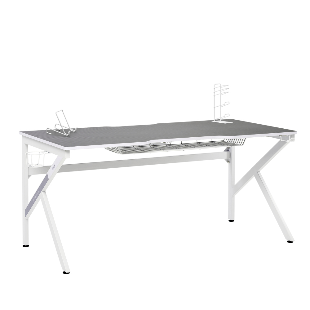 1인용 게이밍 컴퓨터 책상 GD001 1600L 화이트 - 상세 이미지 5