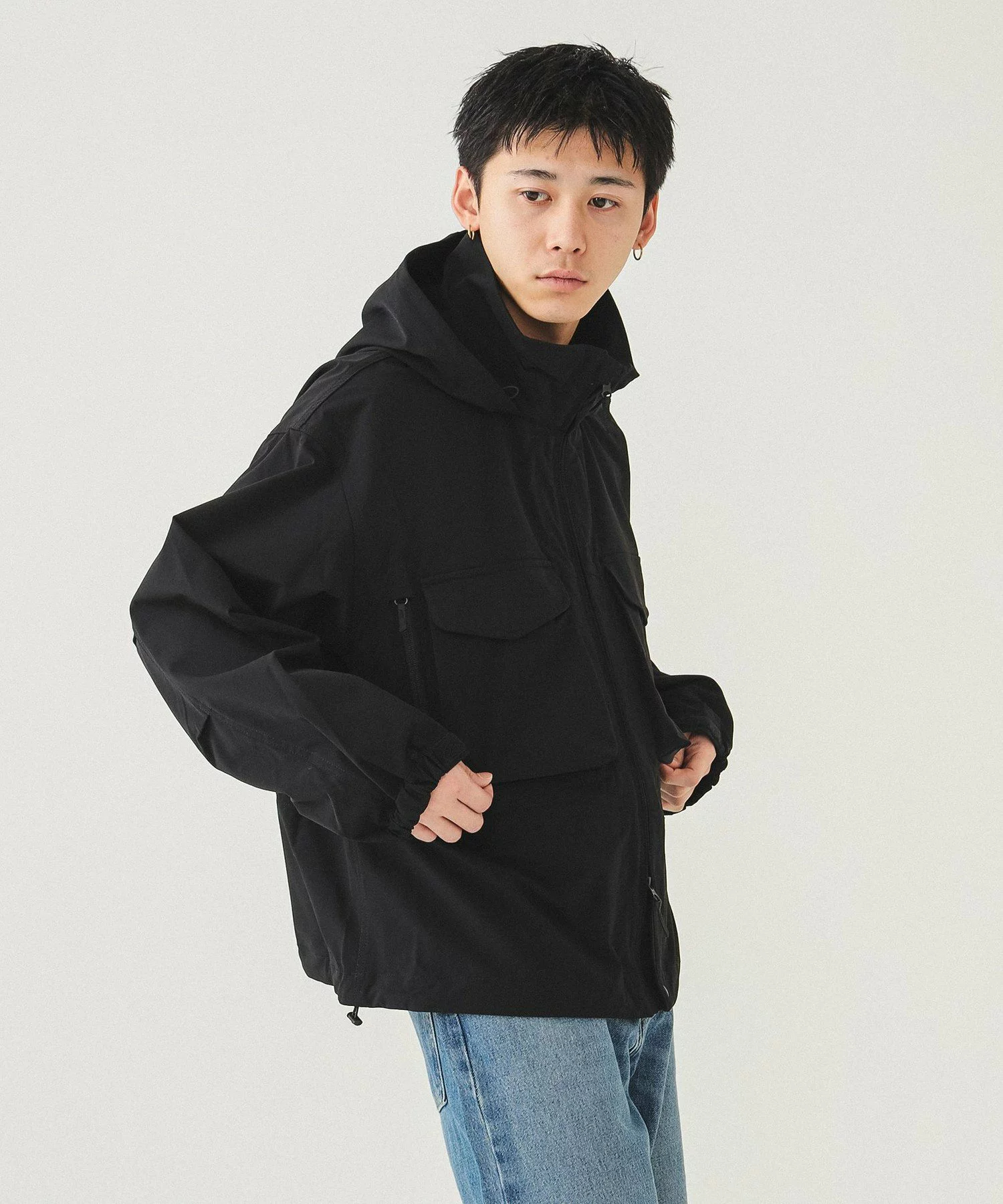 빔즈 BEAMS 2way M-65 와이드 블루종 재킷 밀리터리 점퍼 이미지 8