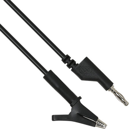 강원전자 [NMC-BC05B] NETmate NMC-BC05B 바나나 플러그/잭 - 악어 클립 케이블 0.5m (블랙)