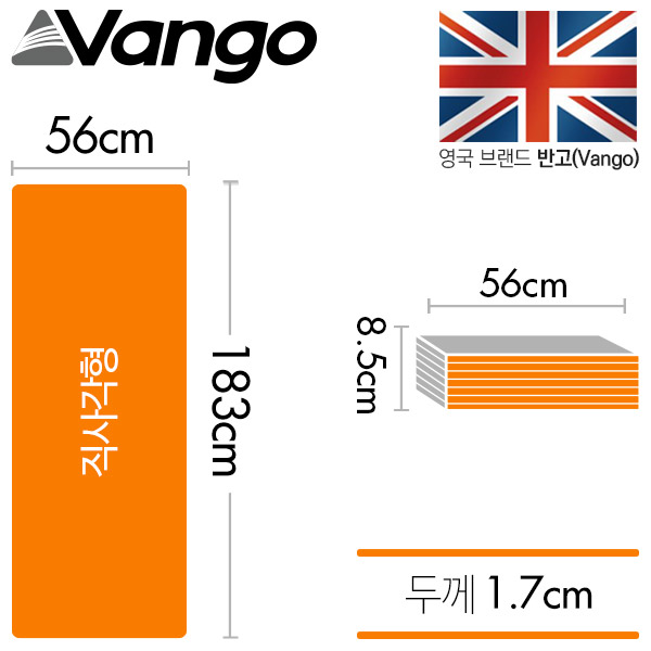 반고 써멀트렉 발포매트 초경량 접이식 단열패드 캠핑용 백패킹 필수장비 1.7cm