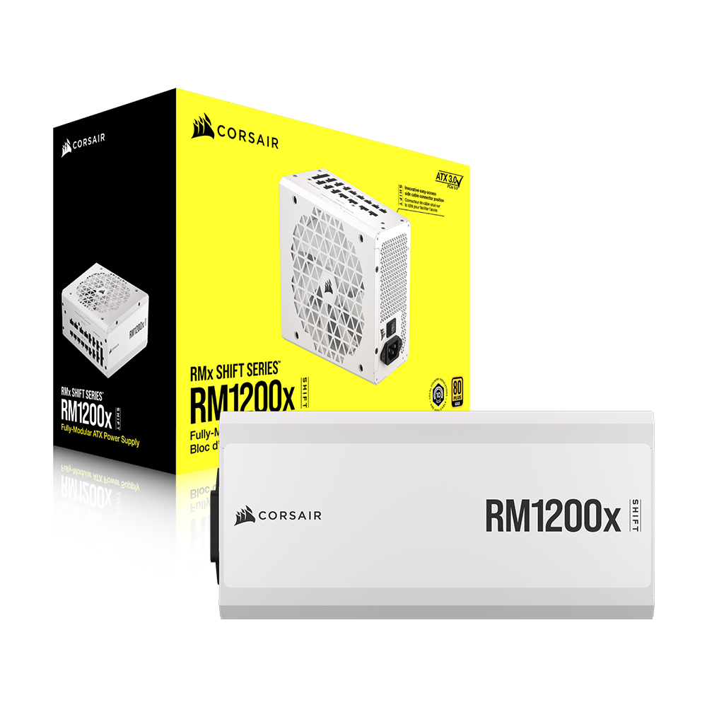커세어 RM1200x SHIFT 80PLUS Gold ATX 3.0 화이트 파워서플라이 - 메인 이미지