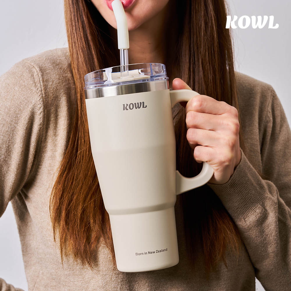 코울 밀퍼드 대용량 빨대 손잡이 이중진공 보온보냉 차량용 텀블러 950ml - 상세 이미지 2