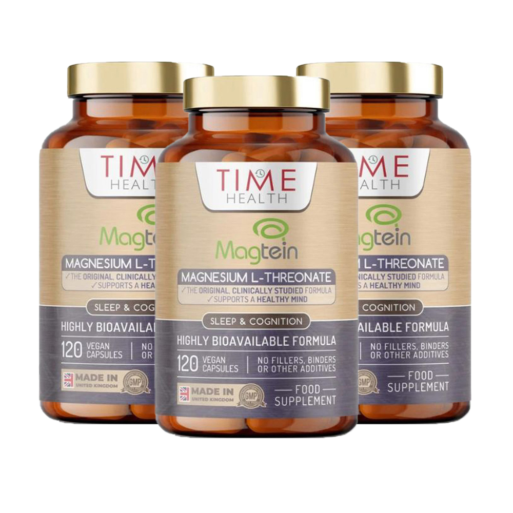 타임헬스 트레온산 마그네슘 120캡슐 3개월분 채정안 마그네슘 마그테인 영국산