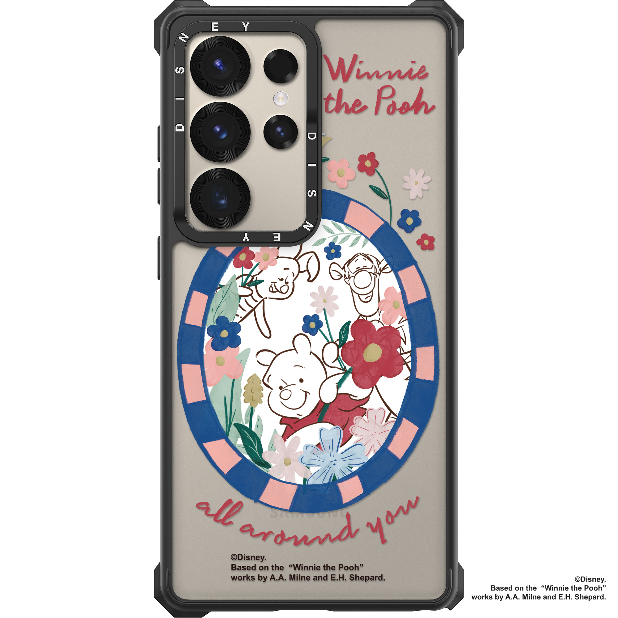 디즈니 갤럭시 S25 울트라 임팩트 디즈니 푸우 블라썸피크닉 디자인 맥세이프 범퍼 휴대폰 플러스 케이스 레드 블라썸 - 상세 이미지 4