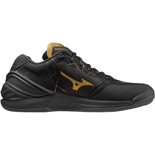 미즈노 MIZUNO 웨이브 스텔스 네오 핸드볼화 핸드볼 신발 X1GA200041 블랙 골드 - 상세 이미지 3