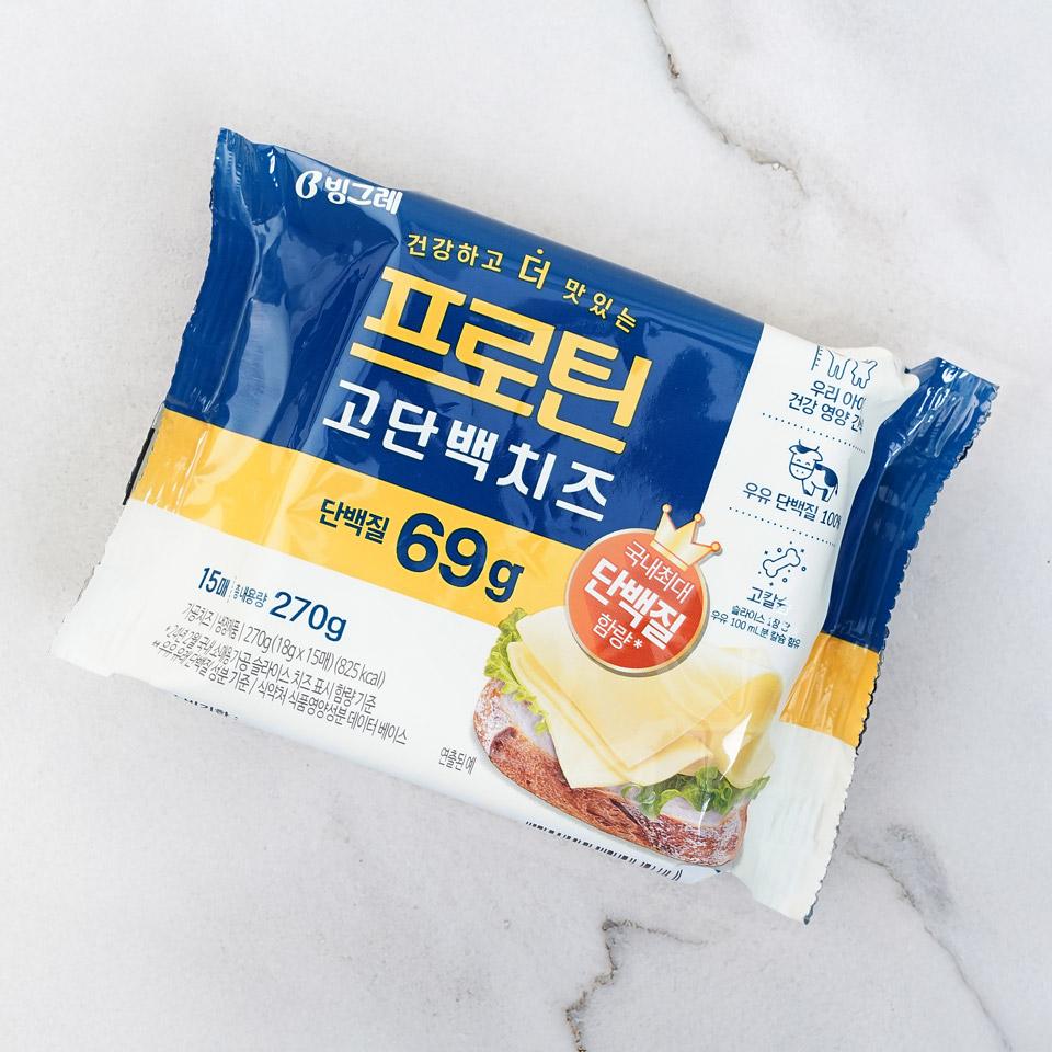 메가마트 빙그레 프로틴 고단백 치즈 270g (18g x 15매) - 상세 이미지 2