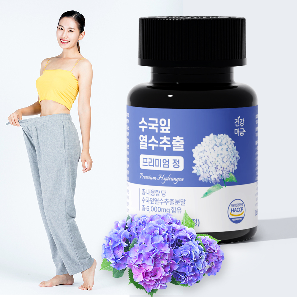 수국잎 열수 추출물 수국 효능 프리미엄정 60정