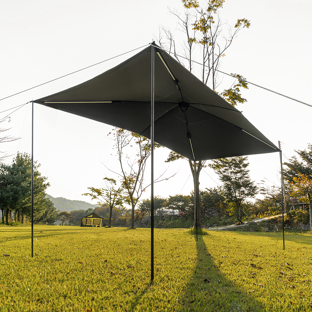 아이두젠 반타곤 렉타 타프 대형 블랙코팅 그늘막 3.8x2x2.3m, 탄