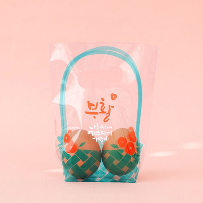 부활절 2구 바구니형비닐(10매) 로얄블루 237/달걀포장지,부활절포장 - 상품 이미지
