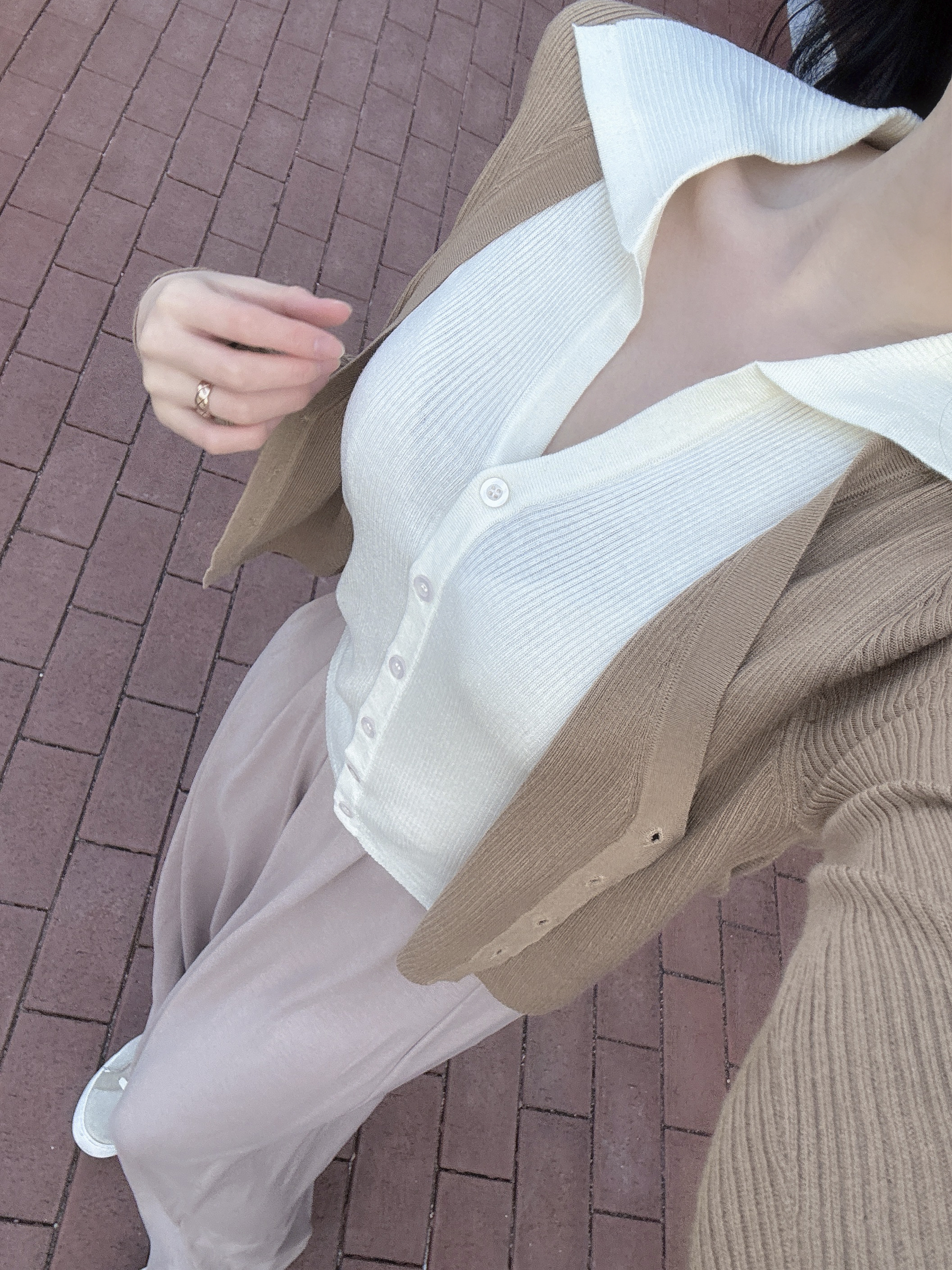 [전칼라당일!/부들부들🖤] 이중 카라 레이어드 가디건 (수입) 상세 이미지 15