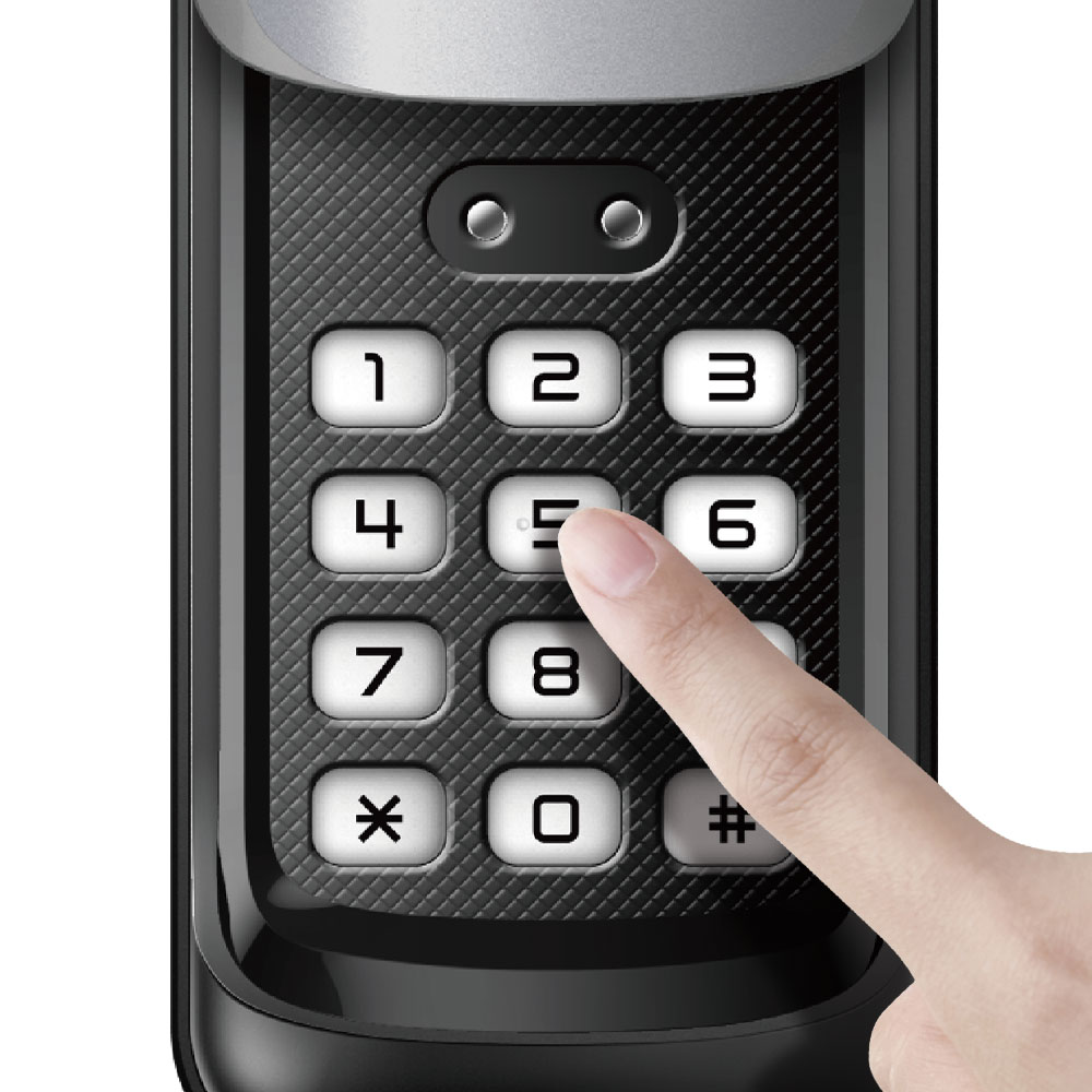 쿠잉 디지털도어락 DL-CT01SV 번호키 도어록 현관문 무타공 보조키 - 상세 이미지 4