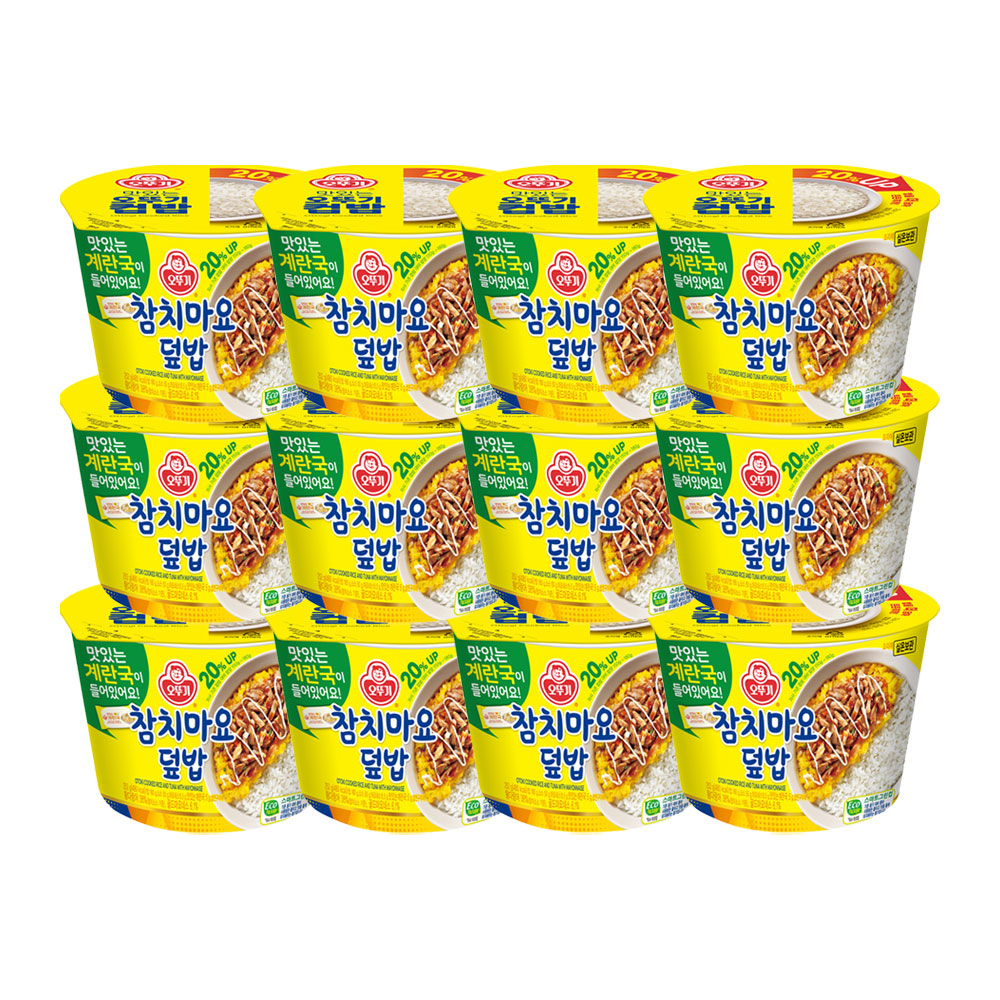 오뚜기 컵밥 참치마요덮밥+즉석 계란국 252g 12개 - 상품 이미지