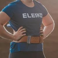 엘리코 ELEIKO 웨이트 리프팅 역도 헬스 스쿼트 가죽 벨트 브라운 블랙 2컬러 - 상품 이미지