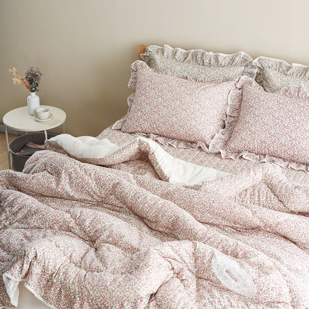 마벨로제 광목워싱 잔꽃무늬 차렵이불 베개 세트 사계절 침구 SS