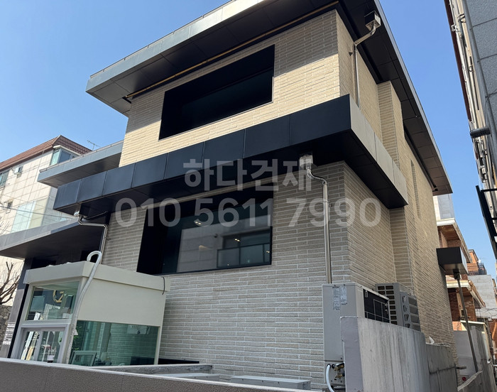 사비석타일 천연석 500x50x18~20T / 하다건재 시공사례 와이드벽돌타일