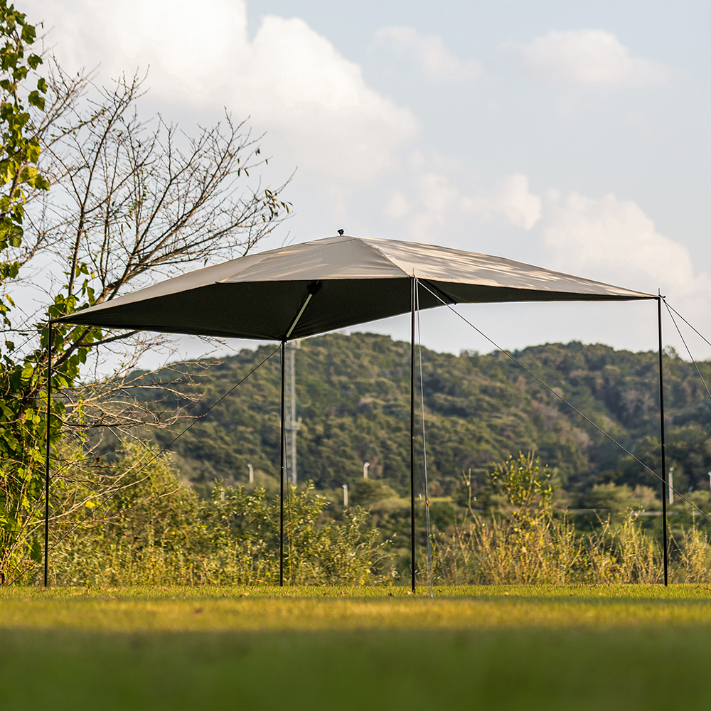 아이두젠 반타곤 렉타 타프 대형 블랙코팅 그늘막 3.8x2x2.3m, 탄