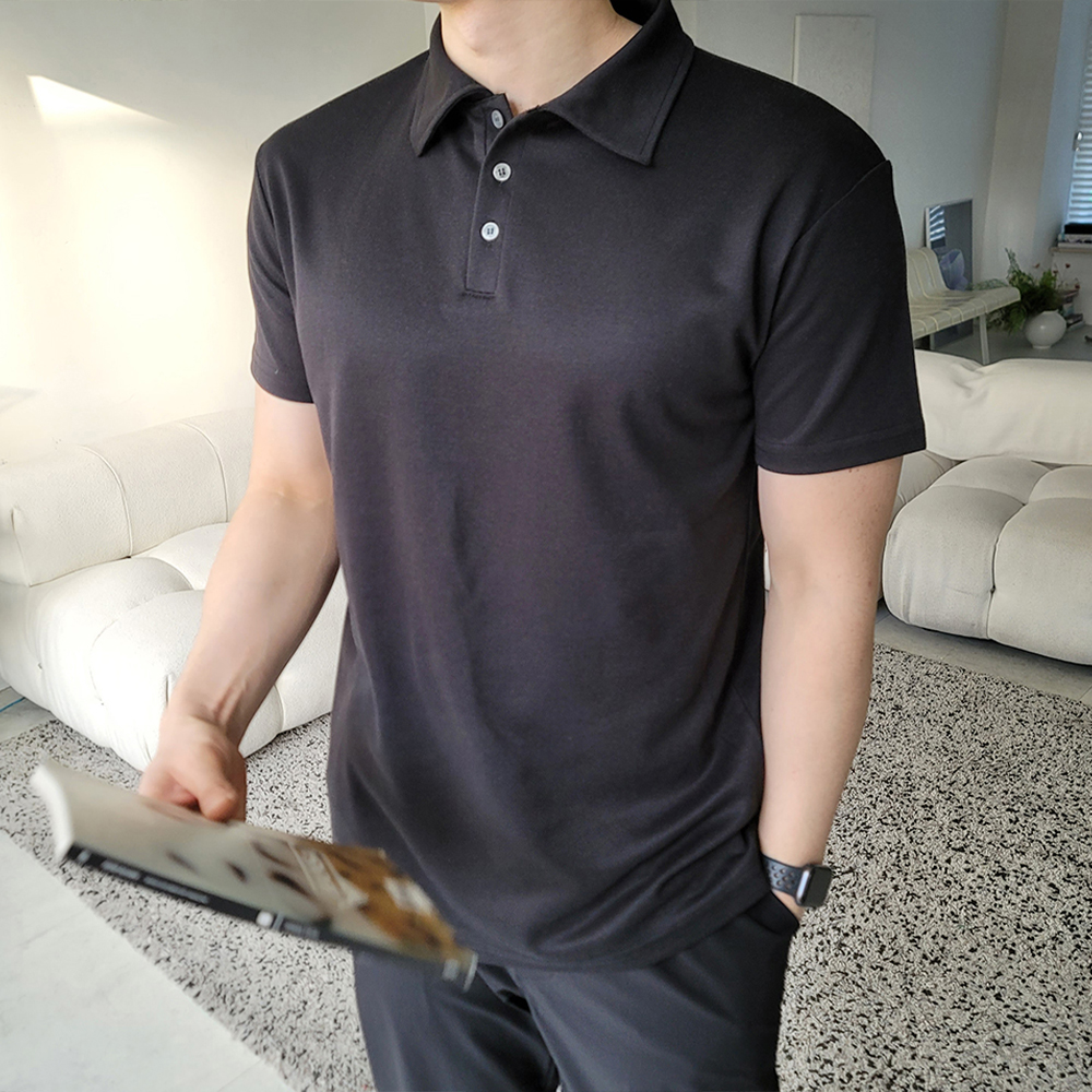 남자 남성 기본 무지 카라티 반팔 티셔츠 10컬러 D003 - 상세 이미지 3