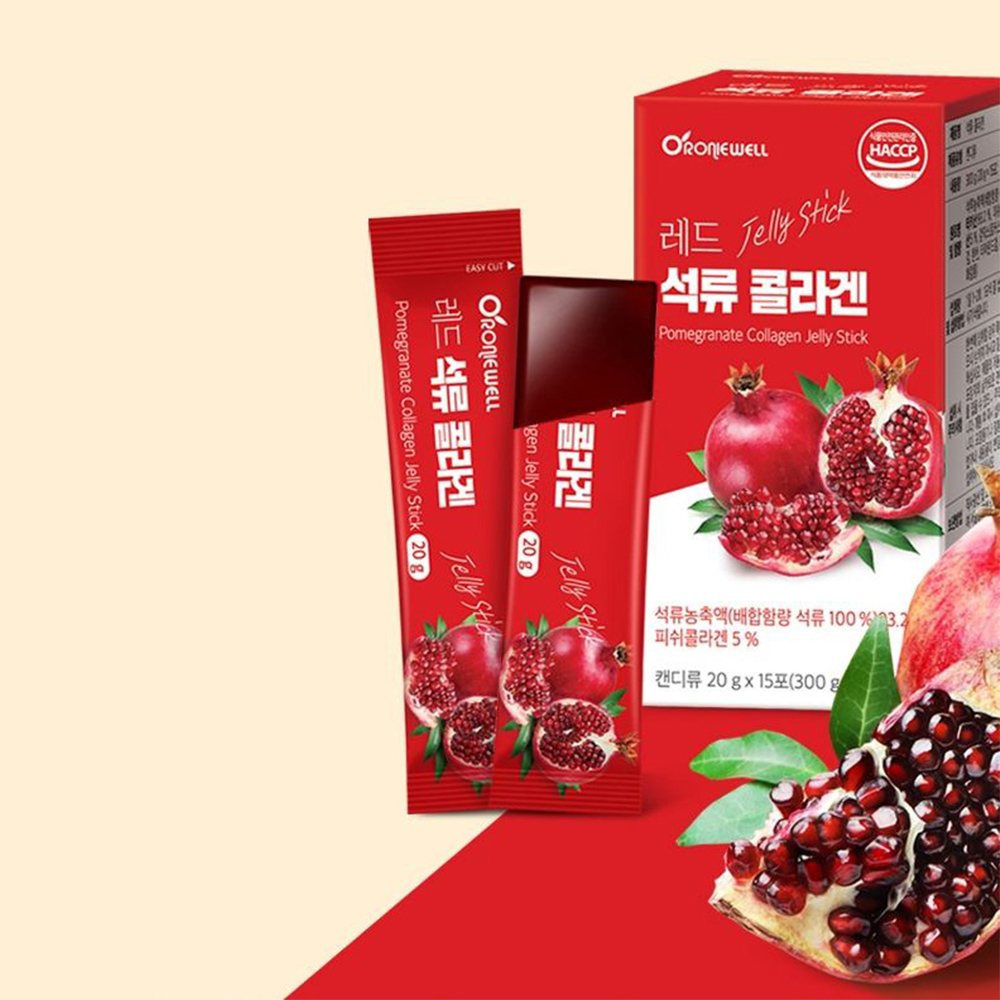 레드 석류 콜라겐 15포 초저분자 피쉬 젤리 15일분