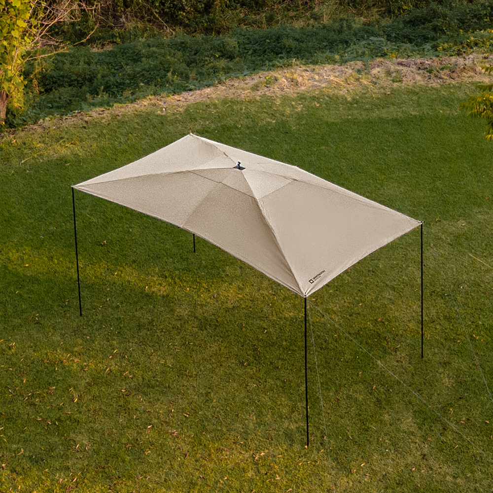 아이두젠 반타곤 렉타 타프 대형 블랙코팅 그늘막 3.8x2x2.3m, 탄