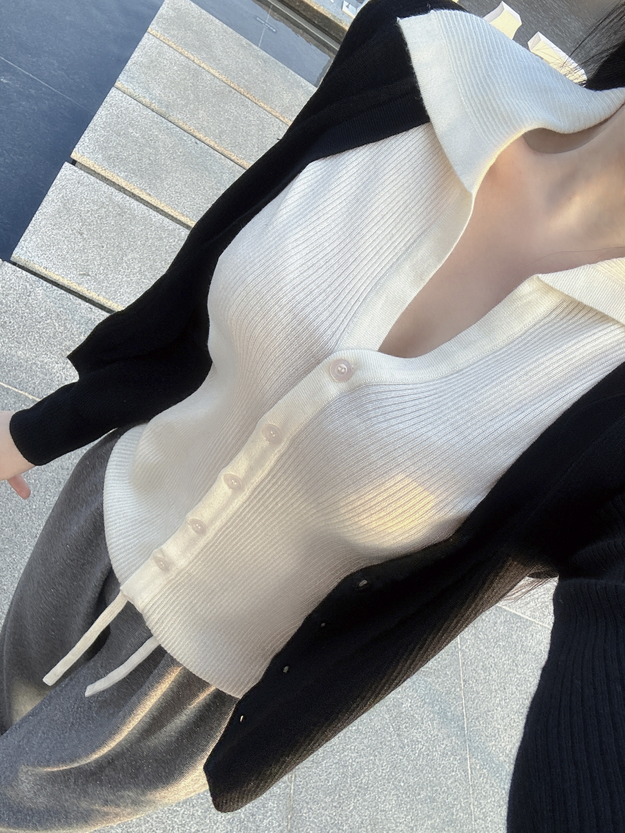 [전칼라당일!/부들부들🖤] 이중 카라 레이어드 가디건 (수입) 상세 이미지 24