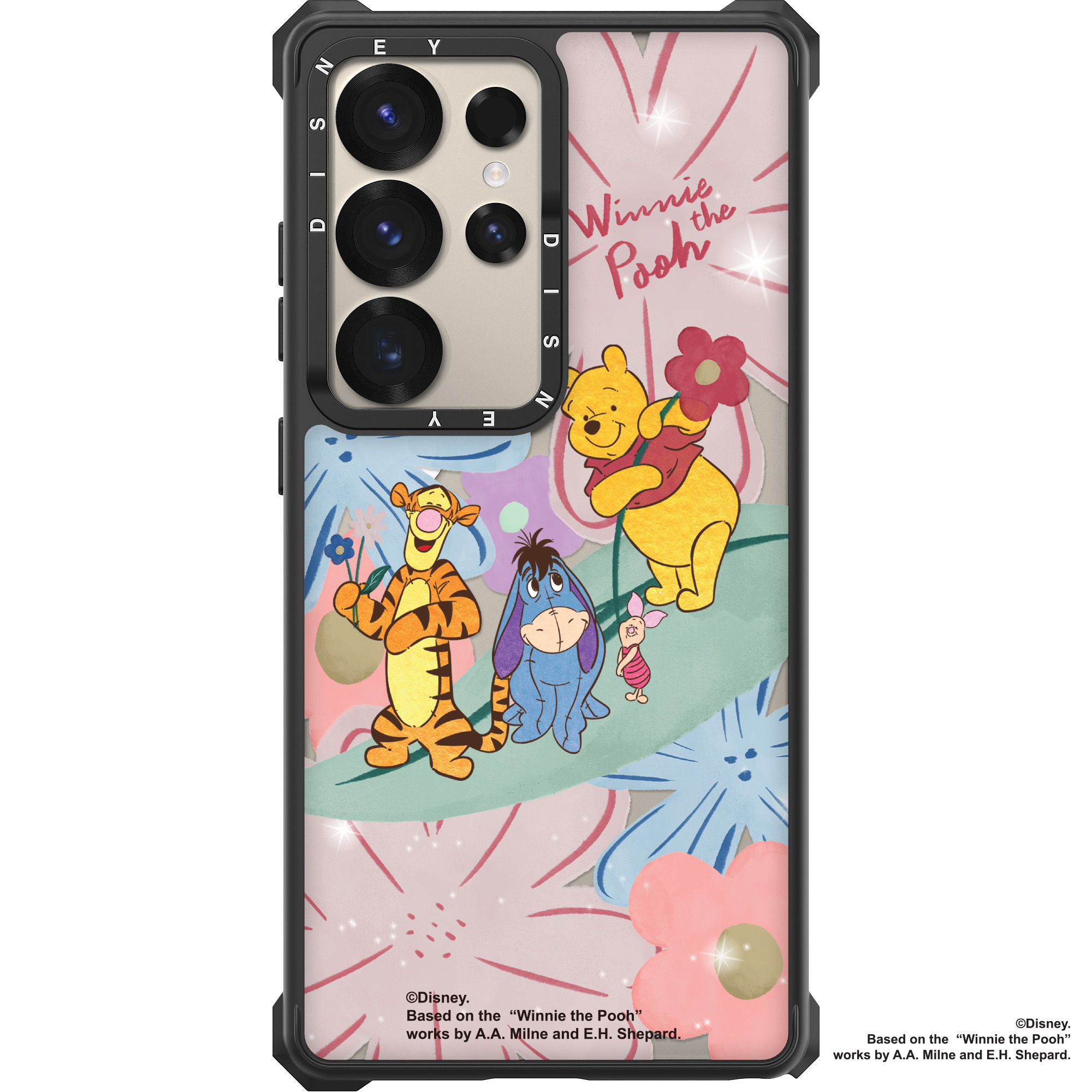 디즈니 갤럭시 S25 울트라 임팩트 디즈니 푸우 블라썸피크닉 디자인 맥세이프 범퍼 휴대폰 플러스 케이스 레드 블라썸 - 상세 이미지 3