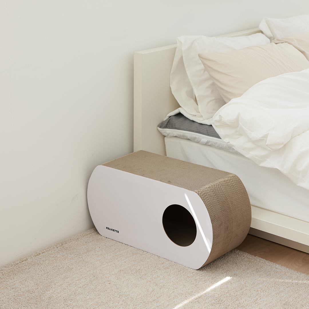 레옹펫 펠리세트 고양이 스크래쳐 머큐리 하우스형 숨숨집