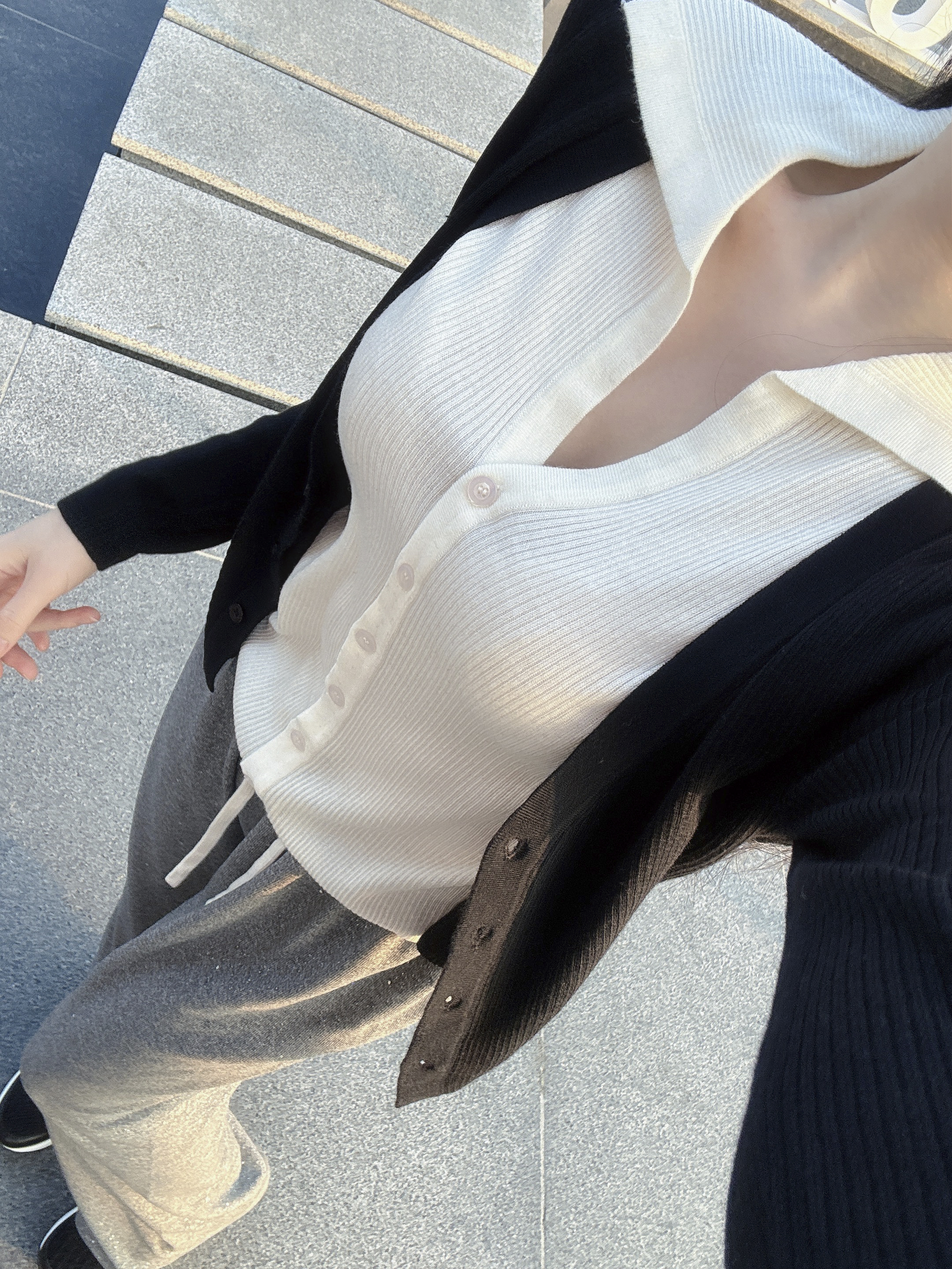 [전칼라당일!/부들부들🖤] 이중 카라 레이어드 가디건 (수입) 상세 이미지 3