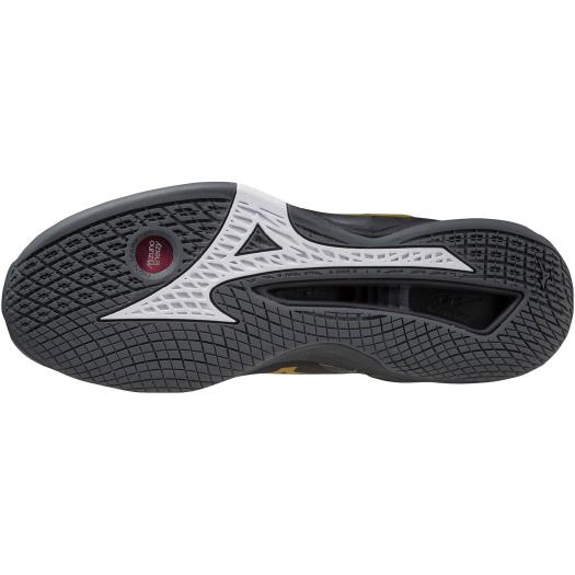 미즈노 MIZUNO 웨이브 스텔스 네오 핸드볼화 핸드볼 신발 X1GA200041 블랙 골드 - 상세 이미지 2
