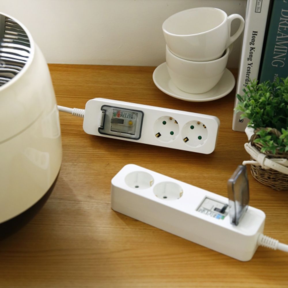 에어컨용 멀티탭 세탁기 고전압 인덕션 콘센트 2구 1.5M