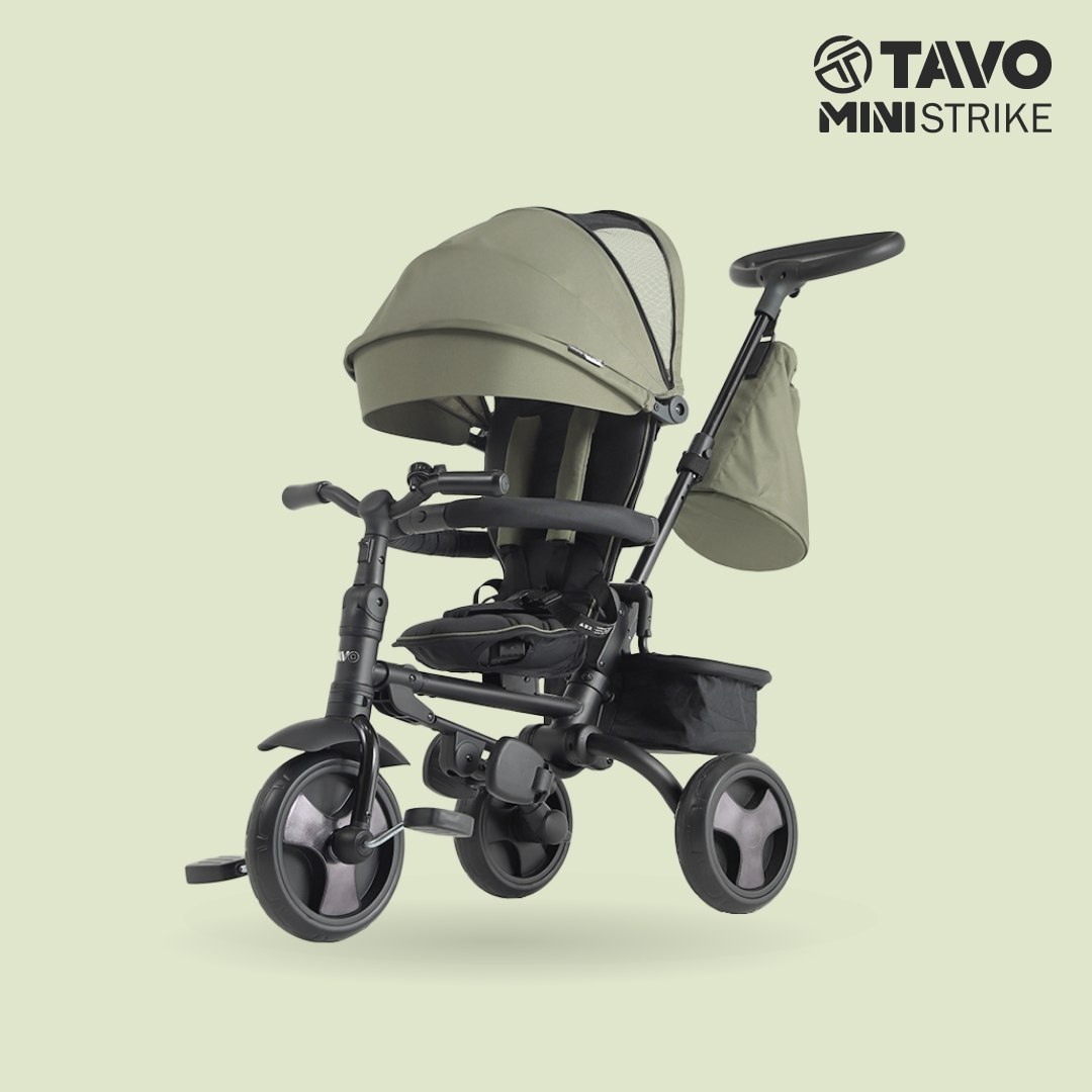 [누비앤타보] TAVO 미니스트라이크 유모차자전거 등하원 트라이크 경차수납 슬림폴딩 유모카