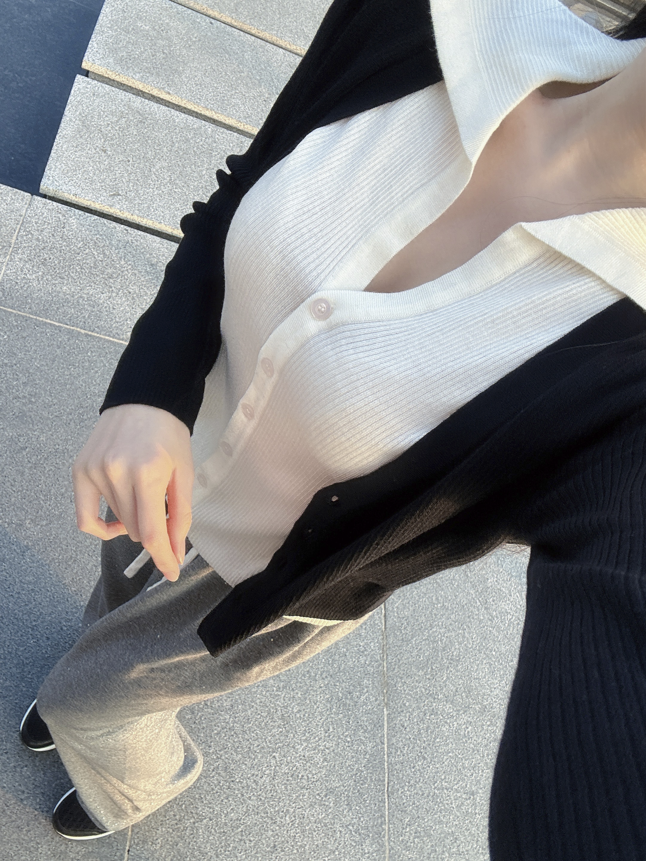 [전칼라당일!/부들부들🖤] 이중 카라 레이어드 가디건 (수입) 상세 이미지 25