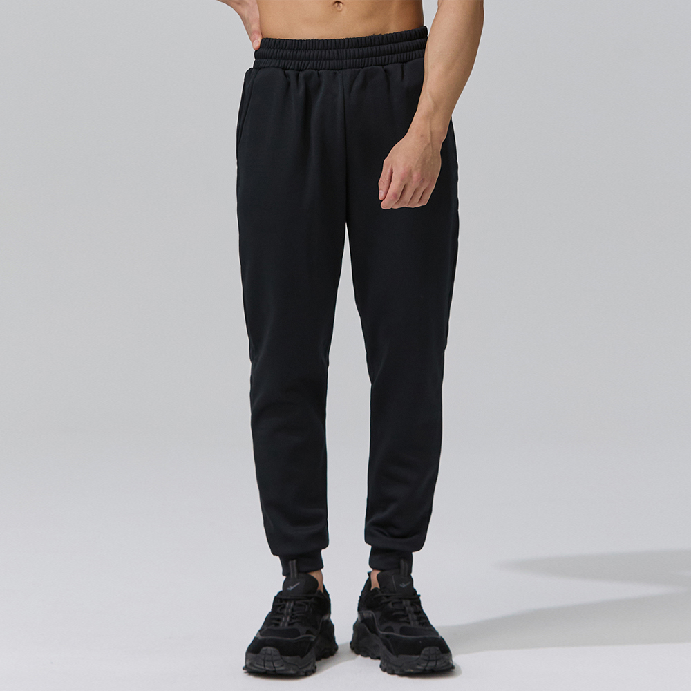 [슈퍼특가]블랙몬스터핏 기모 쿠션지 러닝 조거 팬츠 남성 밴딩 스판 바지 겨울 빅사이즈