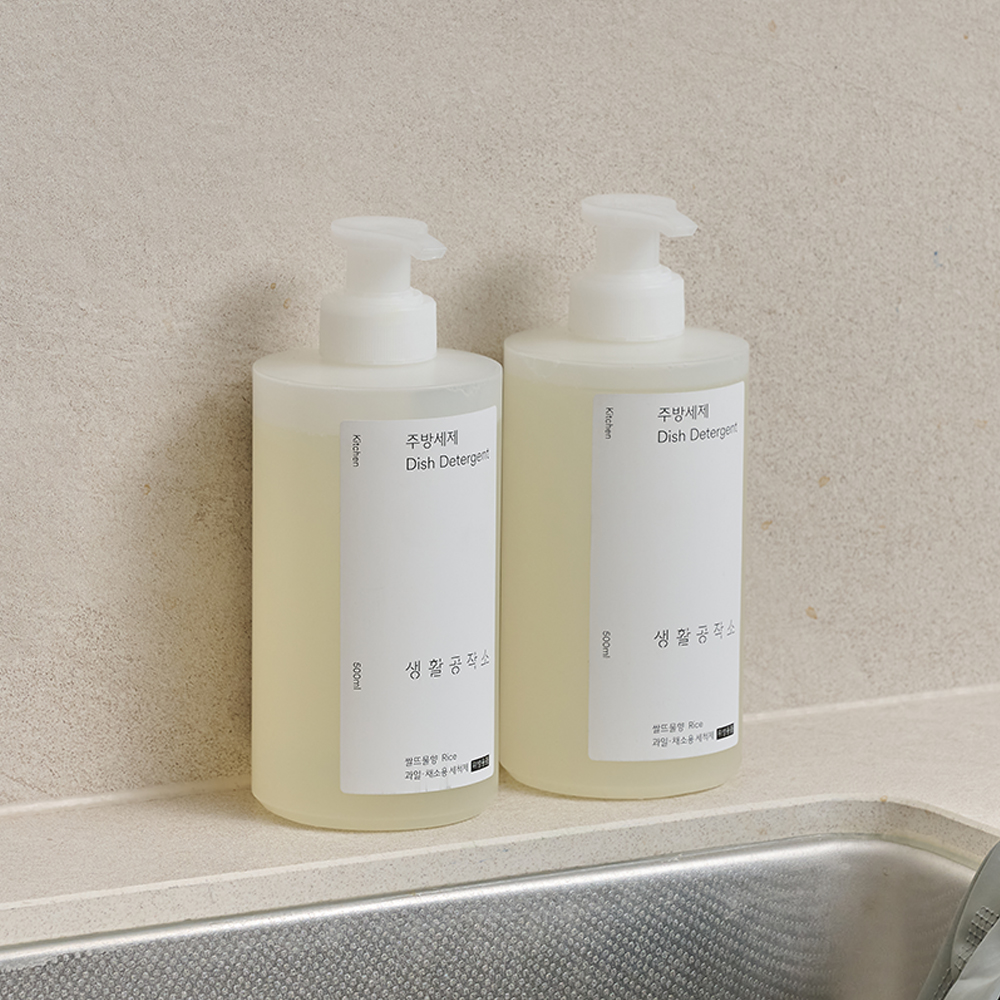 생활공작소 주방세제 리필 주방세제 설거지 500ml 2개