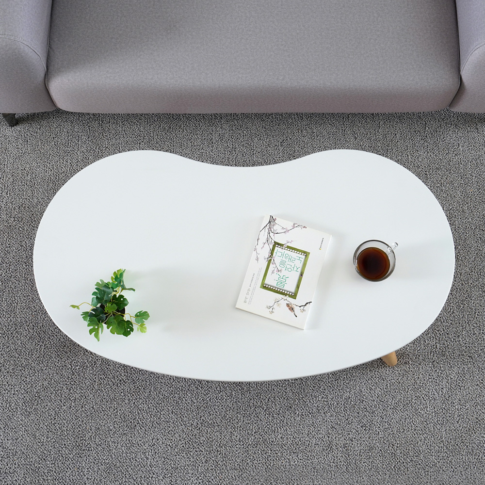 원목 접이식 좌식 테이블 거실 소파 좌탁 밥상 900x500mm, 화이트